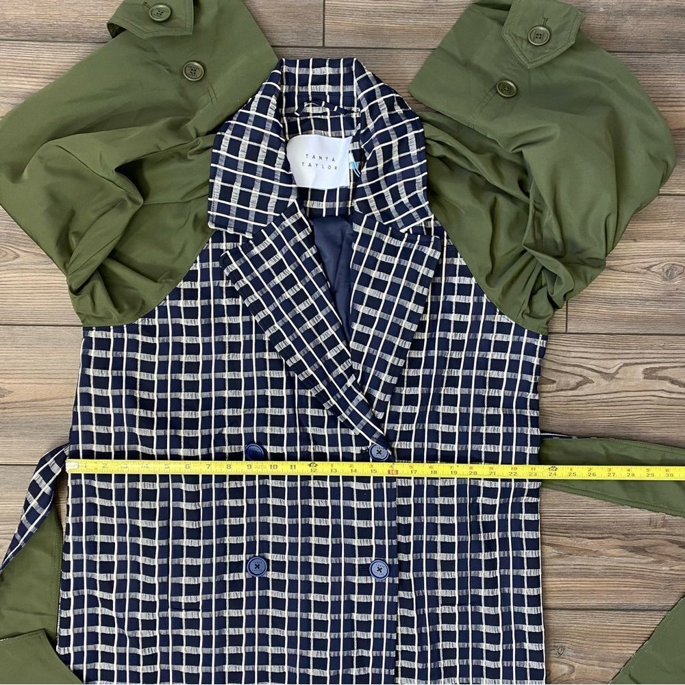 Tanya Taylor Lotta Contrast Combo Trench Coat - Picture 9 of 12